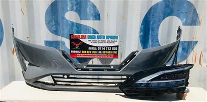 Nissan Qashqai j12 front bumper with spoiler and left LED headlight (2021)