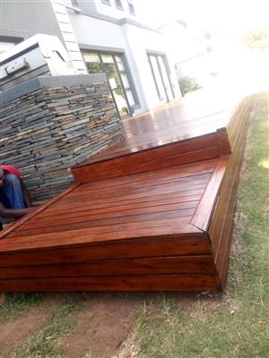 Wooden and composite deck floors 
