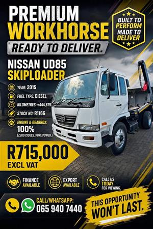 READY TO WORK: 2015 Nissan UD85 Skiploader 