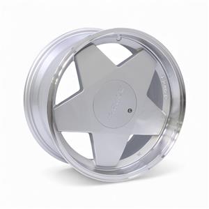 17″ F1216 B-3 4/100 & 5/100 Silver Polished Lip Alloy Wheels