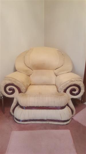 Largely Proportioned Used 4-Piece Fabric Couches in Good Condition for Sale