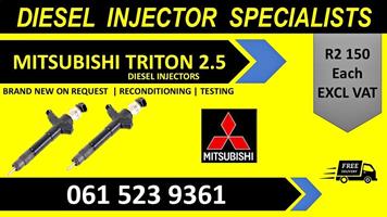 Mitsubishi Triton 2.5 diesel injectors for sale on service exchange or recon.