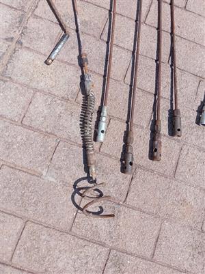 DRAIN CLEAN STEEL SEWER ROD & COUPLING 8mm x 2m