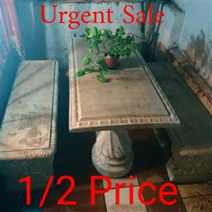 Solid Concrete Table And Bench Set At Half Price Junk Mail