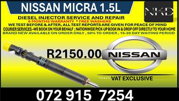 Nissan Micra 1.5L Diesel Injectors 