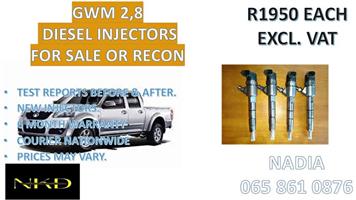 GWM 2,8 DIESEL INJECTORS WITH 6 MONTHS WARRANTY FOR SALE