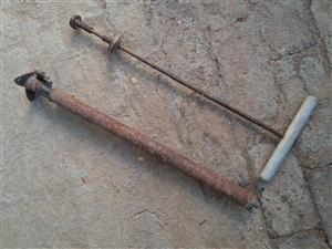 Old bicycle, wheel pump spares