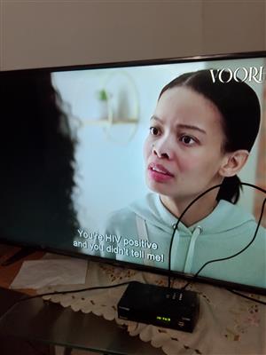 43 inch AimTV one stand broken plus open view decoder plus ematic AGT 419 smart 