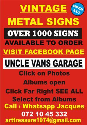 Metal Signs Vintage