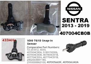 Nissan Sentra TPMS Tyre pressure monitor sensors & valve stems