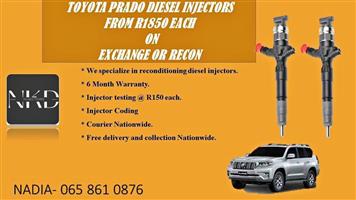 Toyota 3.0 diesel injectors for sale or recon.
