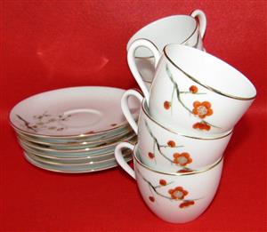 RC Japan Vintage Cup and Saucer six Sets