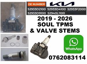 Kia Soul TPMS tyre pressure monitor sensors and valves 