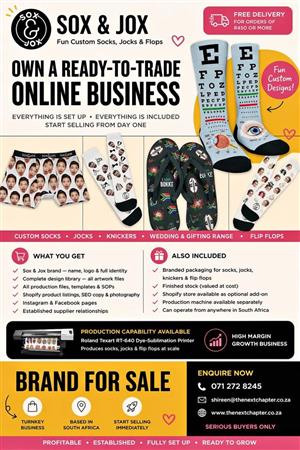 Business for Sale — Home of the Famous Face Smash Jocks - Ready to make sales
