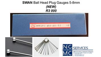 SWAN Ball Head Plug Gauges 5-8mm (NEW)