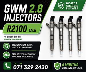 GWM 2.8 INJECTORS FOR SALE WITH WARRANTY 