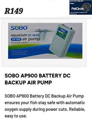 Portable battery aquarium air pumps