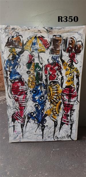 Four Ladies Abstract Painting (460x660)