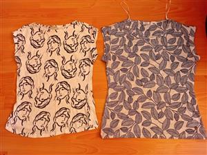 Top sweater short sleeved size 36/M x 2 Truworths lightweight & casual Length 65cm Width 46cm