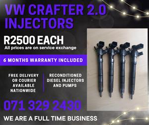 VW CRAFTER 2.0 INJECTORS FOR SALE WITH WARRANTY 