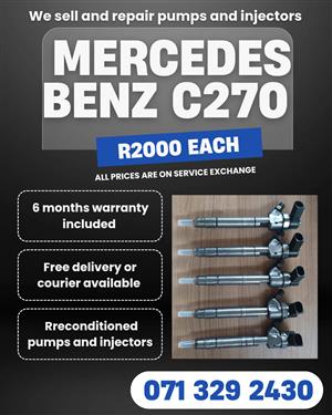MERCEDES BENZ C270 INJECTORS FOR SALE WITH WARRANTY 