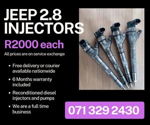 JEEP 2.8 INJECTORS FOR SALE WITH WARRANTY 