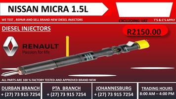 Nissan Micra 1.5L Diesel Injectors 