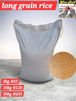 Long grain rice available