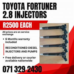 TOYOTA FORTUNER 2.8 INJECTORS FOR SALE WITH 