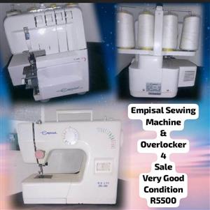 Empisal sewing machine & overlocker for sale in Lenasia (second hand but good condition)