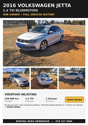 2016 VW jetta 1.4tsi 