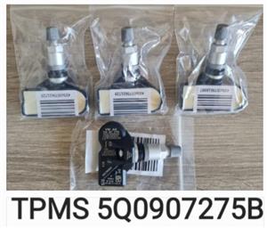 VW Tiguan TPMS tyre pressure monitor sensors and valve stems 