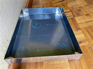 Baking tray for rusk  300x400x50mm deep stainless steel.