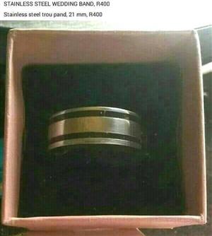 Stainless steel wedding band