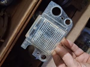 Toyota older lorry, number plate lens