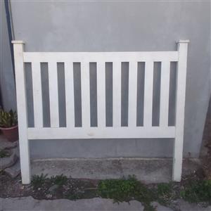 Solid Wood Double bed headboard ( needs a bit of paint)