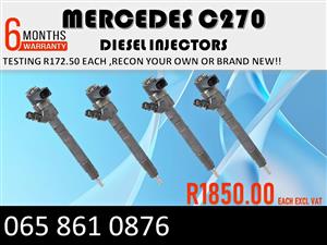MERCEDES C270 INJECTORS FOR SALE ON EXCHANGE OR RECON