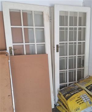2 x DOUBLE LEAF + 1 SINGLE LEAF FRENCH DOORS (COTTAGE PANE)