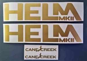 HELM MK11 came Creek fork stickers decals vinyl graphics