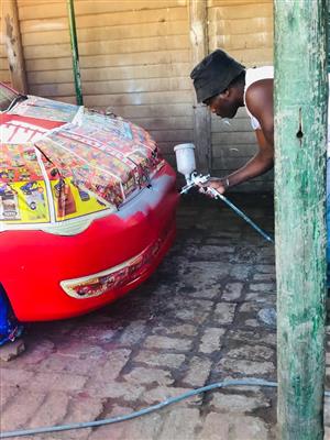 Panel beating and spray painting