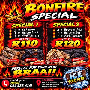 Braai Wood for sale - Bornfire Special