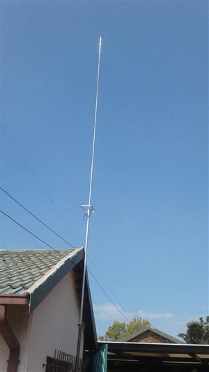 ZS-6-PC HALF WAVE CB VERTICAL BASE STATION ANTENNA (NO RADIALS)