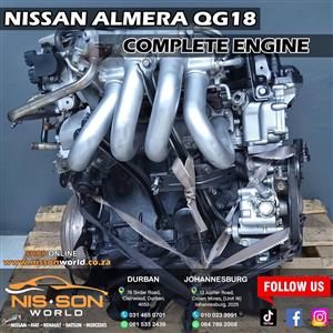 NISSAN ALMERA QG18 COMPLETE ENGINE