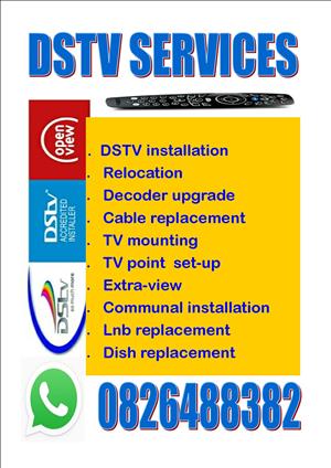 Dstvand Ovhd installation, relocation, signal loss, dish replacement and TV mounting in kzn