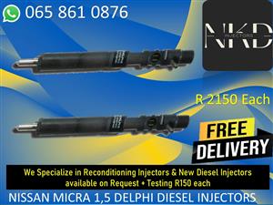 NISSAN MICRA 1.5 INJECTORS FOR SAE OR RECON WITH WARRANTY 