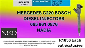 MERCEDES C220 DIESEL INJECTORS FOR SALE -RECONDITIONED AND NEW