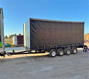 6m / 2.2m Bahrain 4axle drawbar trailer for sale, JHB, Call Jay
