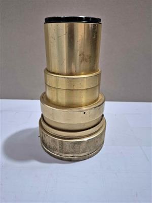 Isco-Göttingen Cinelux Anamorphic 2x lens, a vintage German-made projection lens.