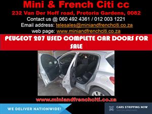 PEUGEOT 207 USED COMPLETE CAR DOORS FOR SALE