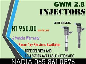 RELAIBLE GWM 2.8 DIESEL INJECTORS FOR SALE